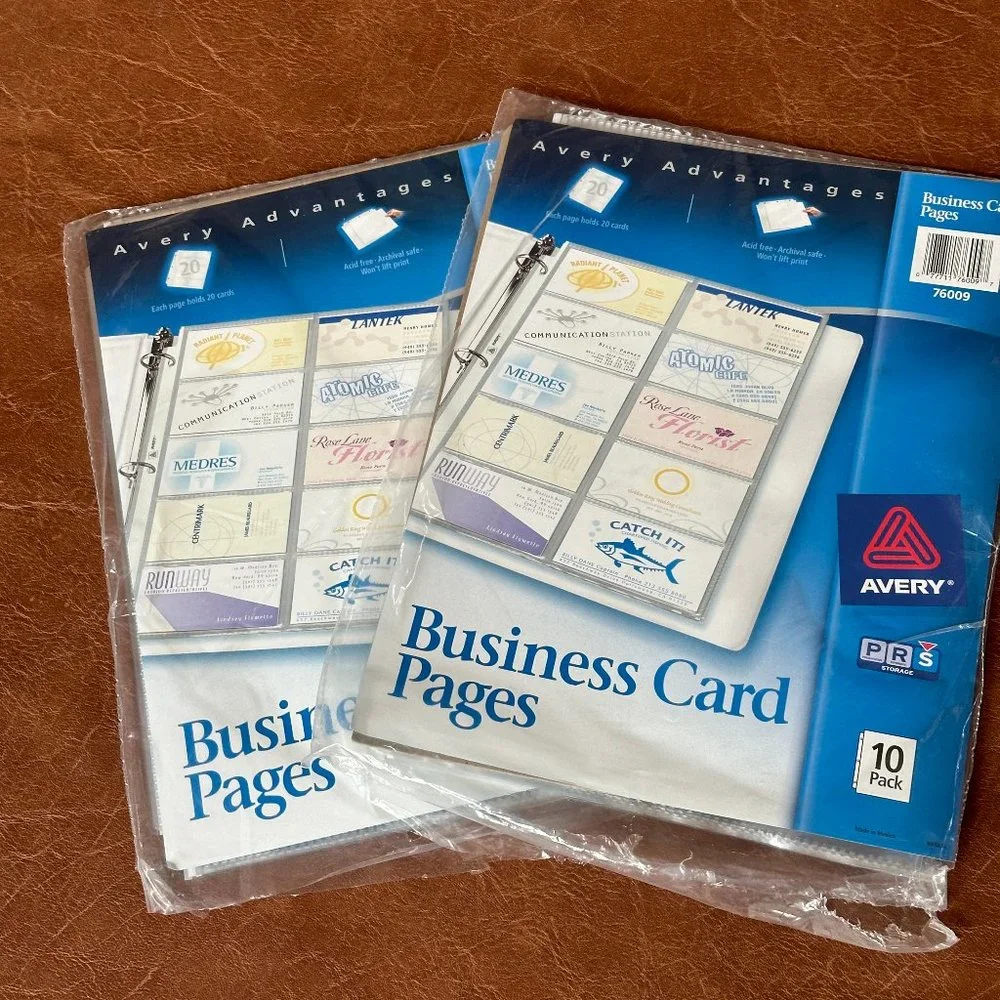 Avery 76009 Business Card Pages Set of 2 -10 packs